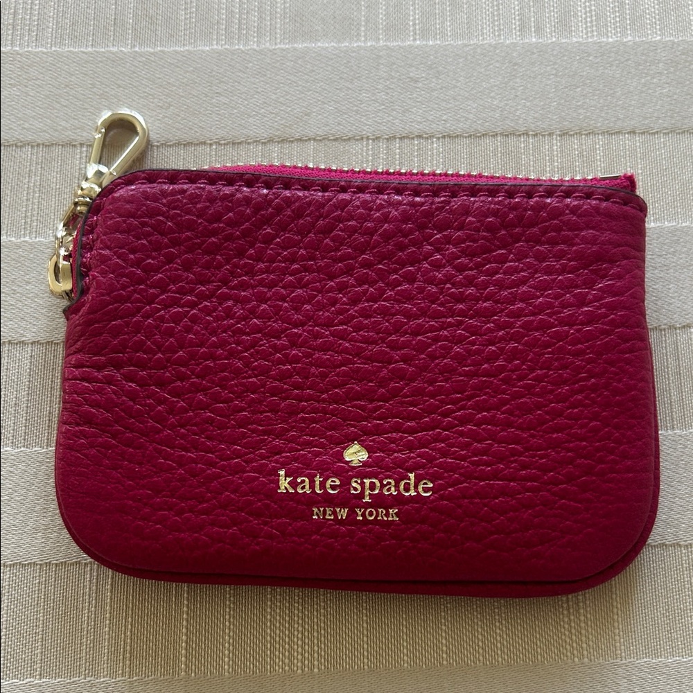 Kate Spade Burgundy Leather Pouch